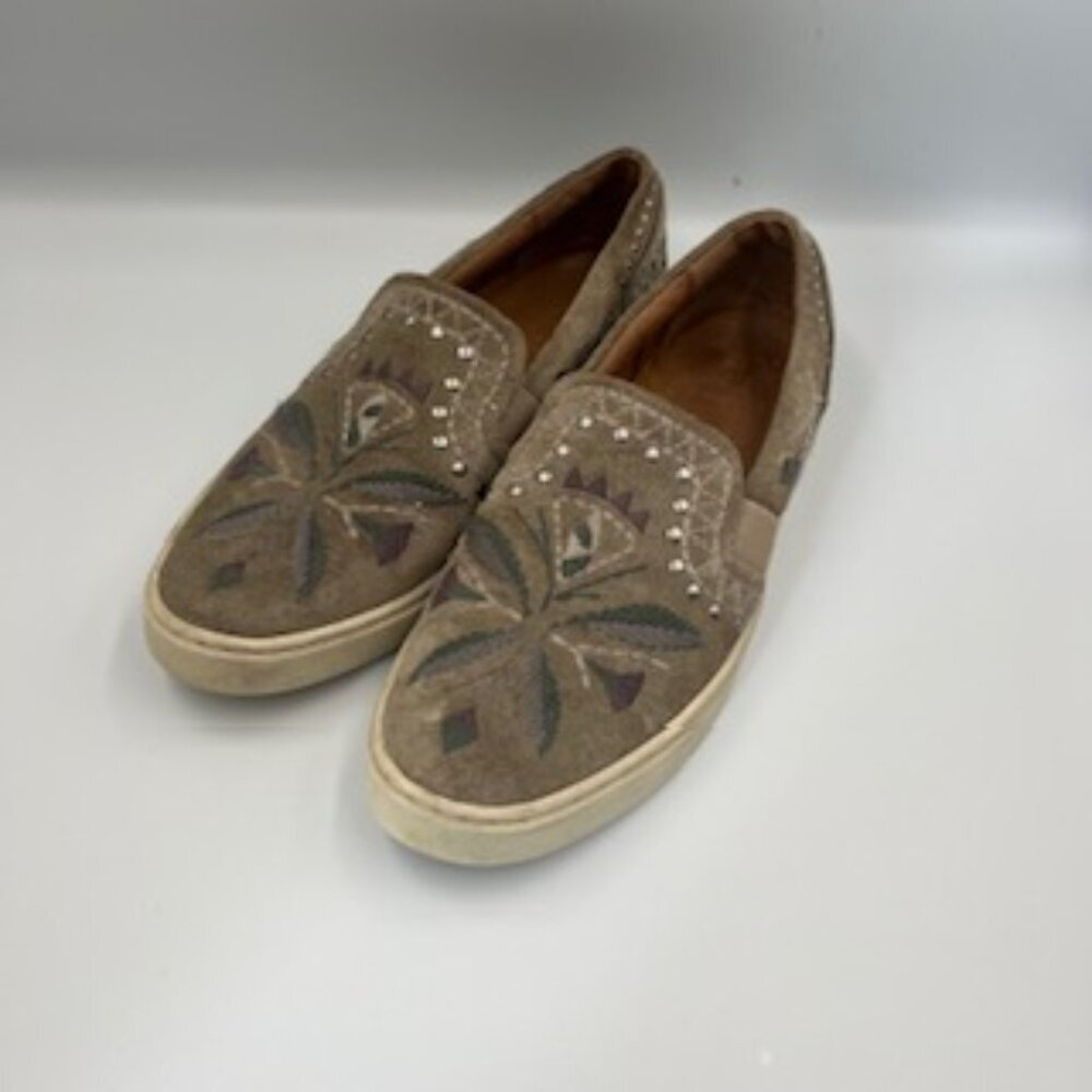 Frye Western Shoes Ivy Embroidered Studded Slip On Loafers Women’s Size‎ 8